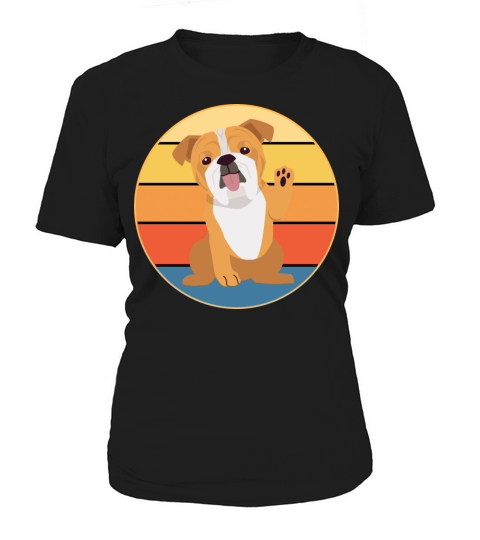 Bulldog Dog Breed Vintage Retro Sunset Women's T-Shirt
