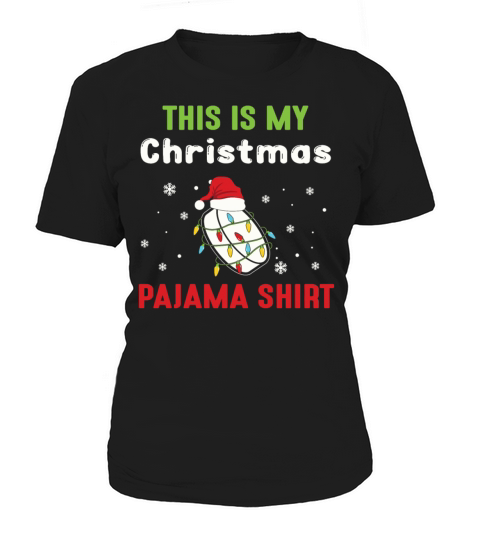 Hockey Puck Christrmas Pajama Santa Women's T-Shirt