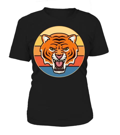 Tiger Big Cat Vintage Retro Sunset Women's T-Shirt