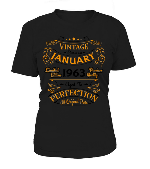 Vintage born in January 1963 Birthday gift Women's T-Shirt