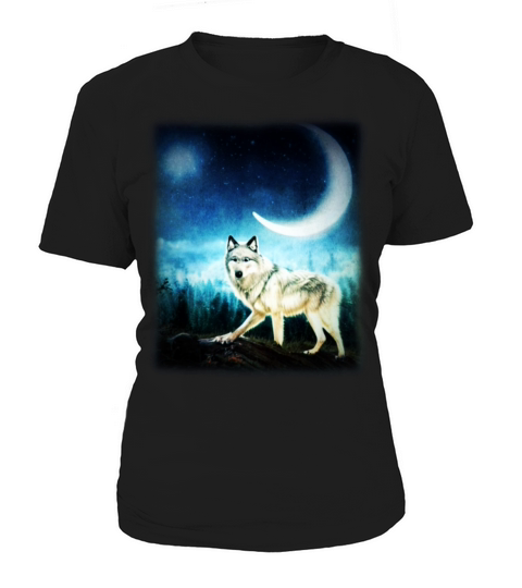 Wolf artwork design predator face imprint Women's T-Shirt