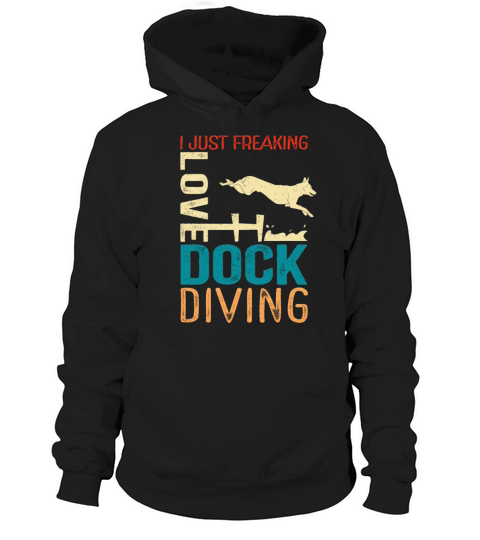 Dog Dock Diving Canine Water Sport Dogs Hoodie Unisex