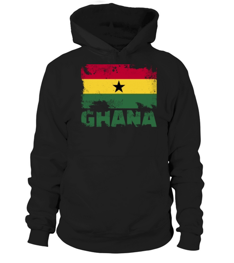 Ghana Flag Vintage Distressed African Grunge Trave Hoodie Unisex