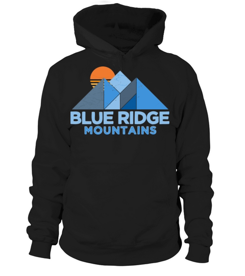 Retro Vintage Blue Ridge Mountains Distressed Hoodie Unisex