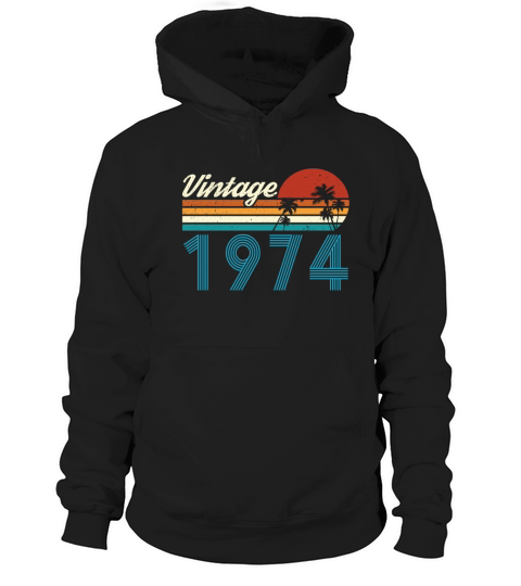 Vintage 1974 Vintage Birthday Retro Vintage Hoodie Unisex