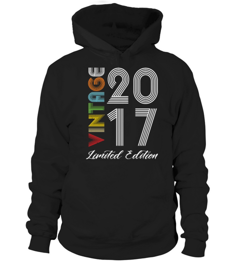 Vintage 2017 Vintage Birthday Retro Vintage Hoodie Unisex