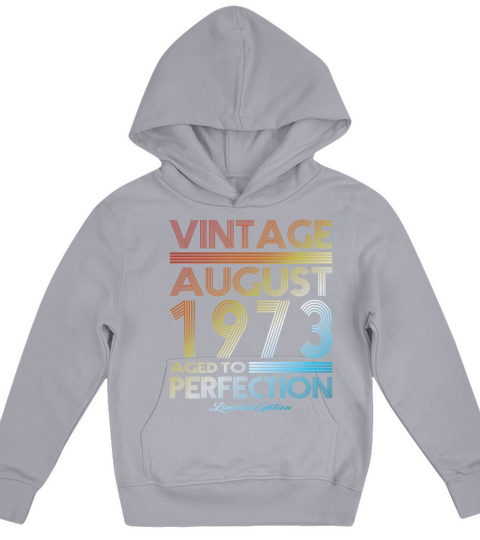 50th birthday vintage august 1973 limited edition Kids Hoodie