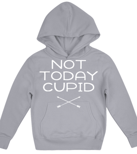 Anti Valentines Day Not Today Cupid AntiLove Funny Kids Hoodie