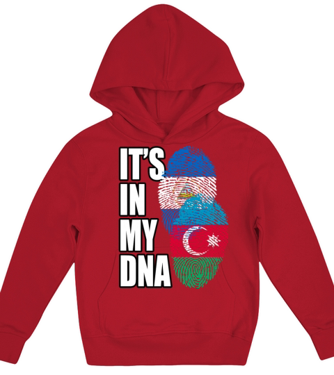 Azerbaijani And Nicaraguan Mix Heritage DNA Flag Kids Hoodie
