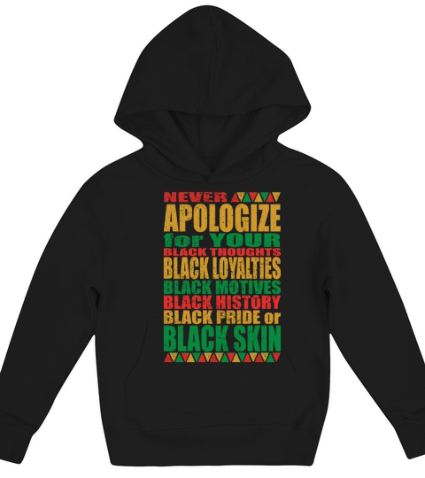Back Roots Pride Black History Month Kids Hoodie