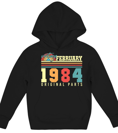 Born February 1984 Vintage Kids Hoodie