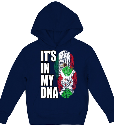 Burundian And Mexican Mix Heritage DNA Flag Kids Hoodie