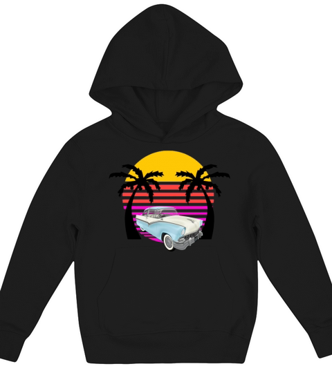 Cadillac car retro design Kids Hoodie
