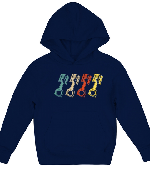 Car Mechanic Vintage Auto Engineering Engine Kids Hoodie
