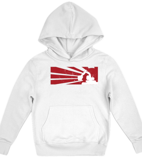 construction worker excavator operator vintage Kids Hoodie