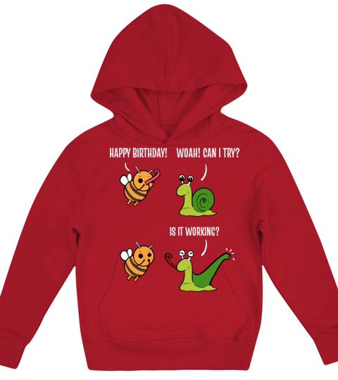 Cute Snail Birthday Celebrant Gift Kids Hoodie