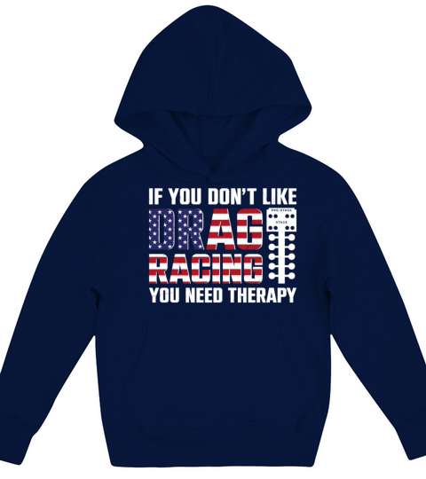 Drag Racing Race Car Flag Vintage Kids Hoodie