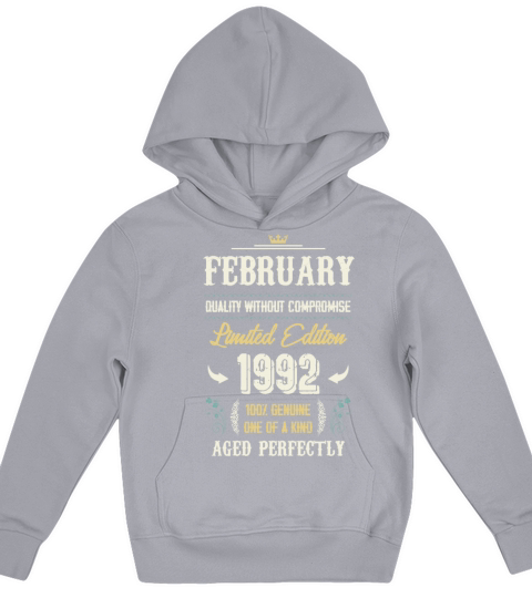 February 1992 Vintage Birthday Present Kids Hoodie