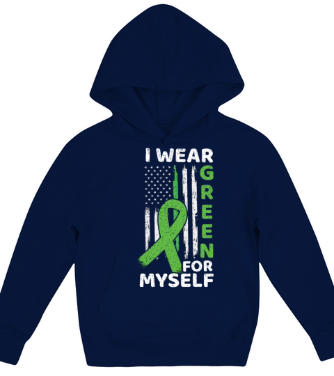 I Wear Green Kidney Disease Awareness Month Kids Hoodie