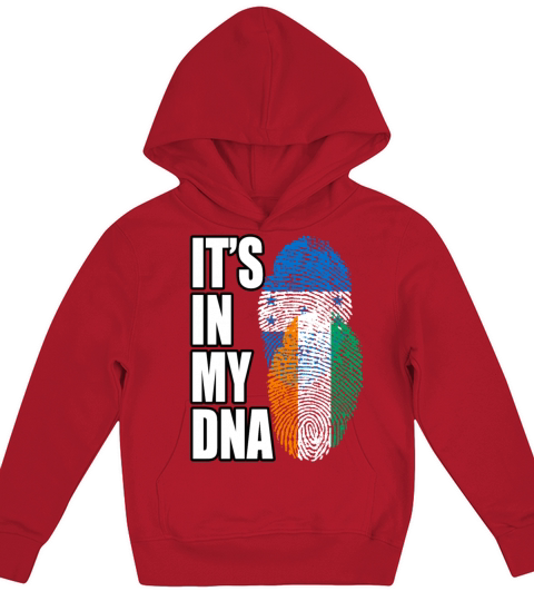 Ivorian And Honduran Mix Heritage DNA Flag Kids Hoodie