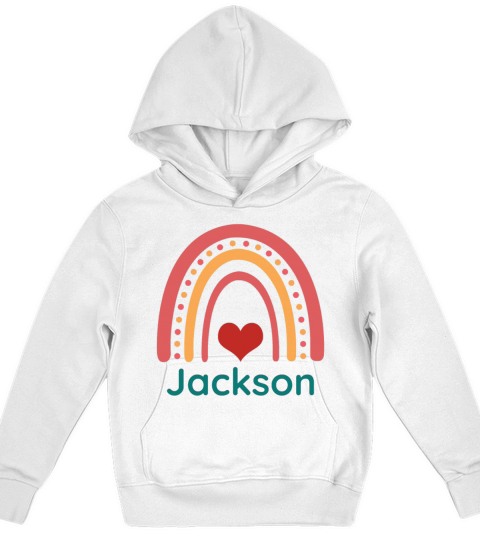 Jackson Vintage Boho Rainbow Kids Hoodie