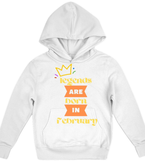 legends are born in February Kids Hoodie