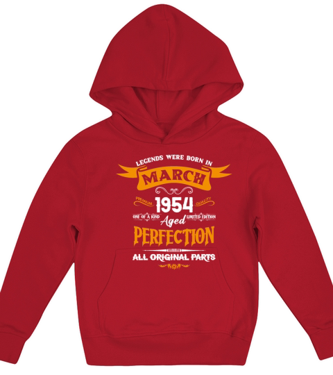 Legends Were Born In March 1954 Kids Hoodie