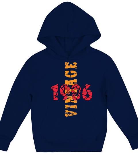 Retro Birthday Year Vintage 1986 Kids Hoodie