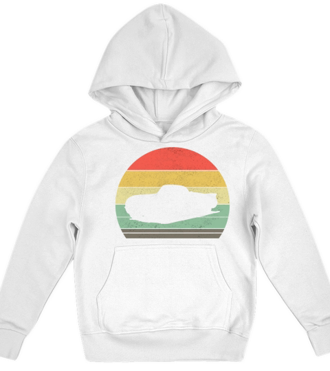 Retro Sportscar Car Vintage Sunset Musclecar Gift Kids Hoodie