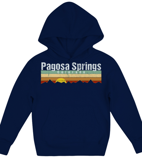 Retro Vintage Pagosa Springs Colorado Kids Hoodie