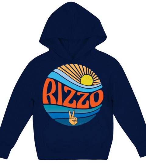 Rizzo Shirt Vintage Sunset Rizzo Groovy Tie Dye Kids Hoodie