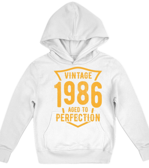 Vintage 1986 Aged To Perfection 38th Birthday Kids Hoodie