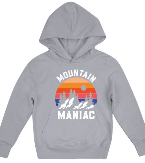 Vintage Sunset Mountain Maniac - Hiking Kids Hoodie