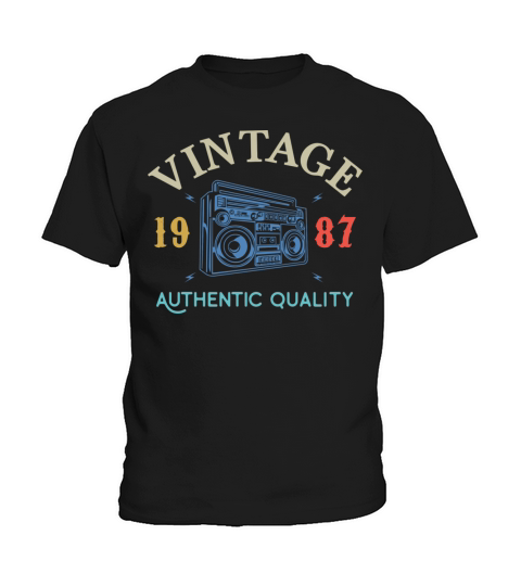 33 Years Old 1987 Vintage 33Rd Birthday Anniversar Kids T-Shirt