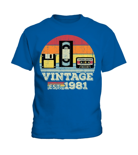 42 Year Old Vintage 1981 42nd Birthday Gift Kids T-Shirt
