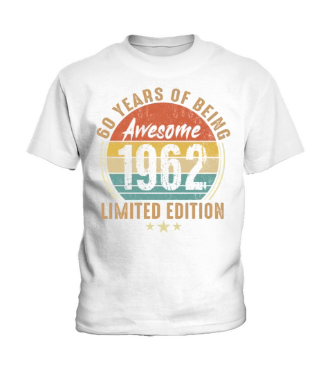 60 Year Old Vintage 1962 Limited Edition 60th Birt Kids T-Shirt