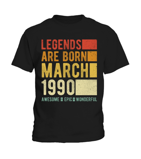 Birthday March 1990 Kids T-Shirt