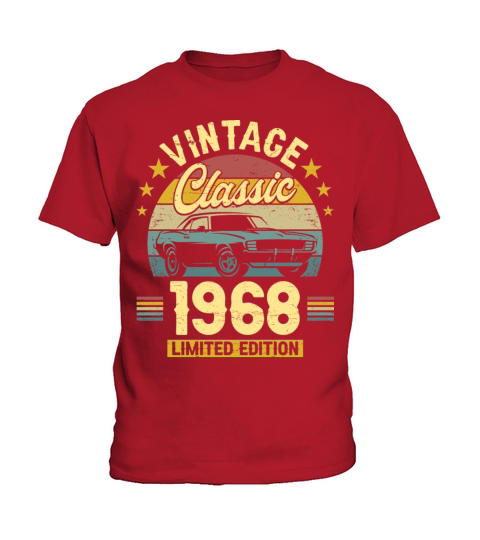 Classic 1968 55 Years Old Vintage 55th Birthday Kids T-Shirt