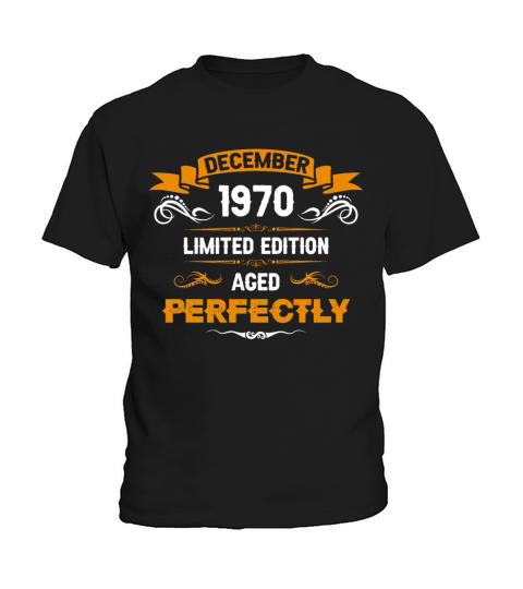 December 1970 Vintage Birthday Present Kids T-Shirt