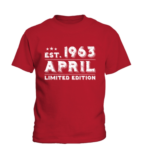 Est April 1963 - Birthday Present - Vintage Kids T-Shirt