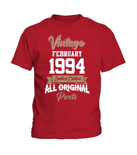 February 1994 Vintage Birthday Present Kids T-Shirt