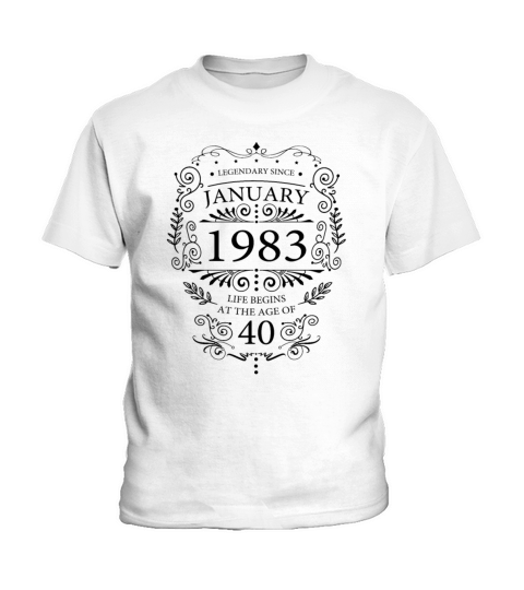 Funny sayings for the 40th birthday January 1983 Kids T-Shirt