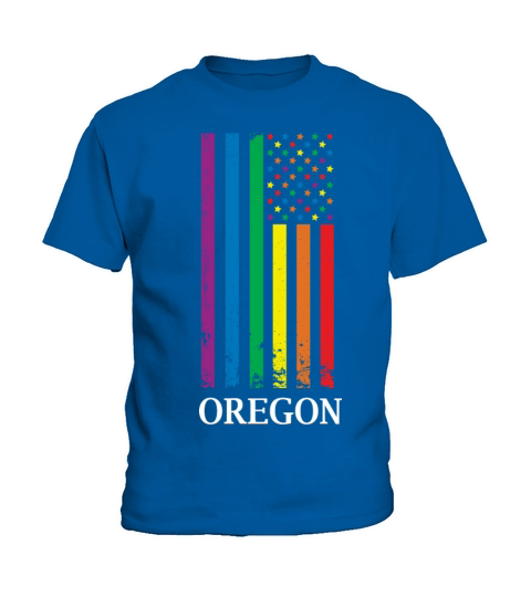 Oregon Pride Month Pride Flag LGBT Community LGBTQ Kids T-Shirt