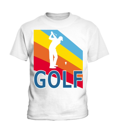 Retro Vintage Style Golf Player Sports Game Kids T-Shirt