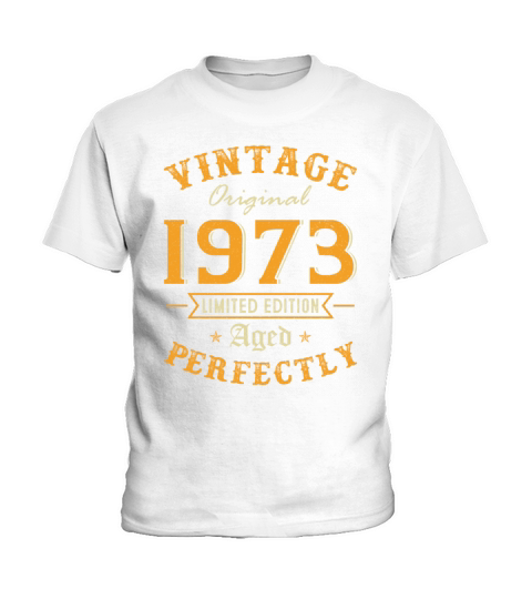 Vintage 1973 Aged Perfectly 50th Birthday Gift Kids T-Shirt