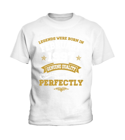 Vintage Aged To Perfection Ferbuary 1997 Kids T-Shirt