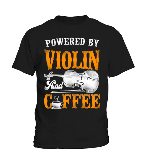 Violin Violinist Coffee Vintage Kids T-Shirt