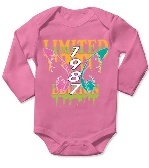 1987 Born Limited Edition Butterfly Gift Long Sleeve Baby One-Piece