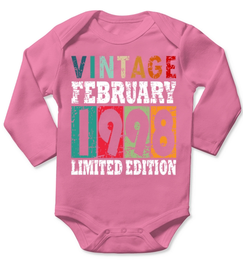 1998 February vintage Long Sleeve Baby One-Piece