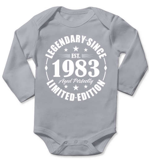40th birthday vintage 1983 legendary since 1983 Long Sleeve Baby One-Piece